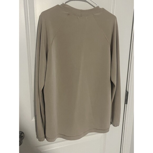 NUX Los Angeles Rowhouse Womens Relaxed Sleek Fabric Sweatshirt Tan Size Large - Picture 2 of 6